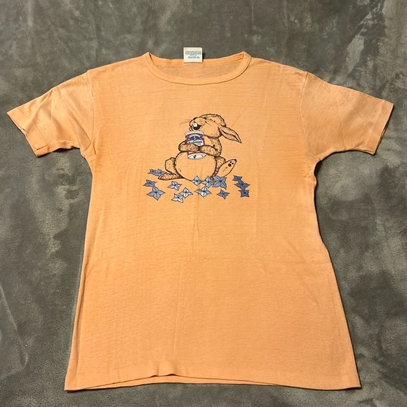 Vintage 70s Budweiser Bunny Tshirt Paper Thin Tee 1970s collecters - Picture 2 of 8